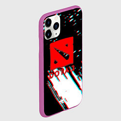 Чехол iPhone 11 Pro матовый Dota 2 glitch color, цвет: 3D-фиолетовый — фото 2