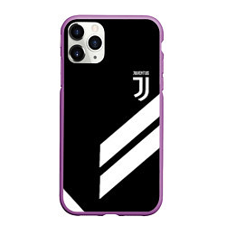 Чехол iPhone 11 Pro матовый Juventus line white