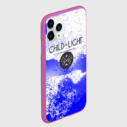 Чехол iPhone 11 Pro матовый Child of Light брызги красок, цвет: 3D-фиолетовый — фото 2