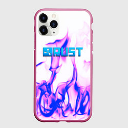 Чехол iPhone 11 Pro матовый RUST game neon steel, цвет: 3D-малиновый