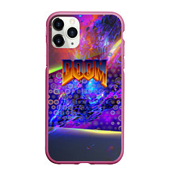 Чехол iPhone 11 Pro матовый Doom abstraction mars