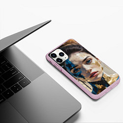 Чехол iPhone 11 Pro матовый Art портрет, цвет: 3D-розовый — фото 2