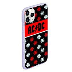 Чехол iPhone 11 Pro матовый AC DC winter steel, цвет: 3D-светло-сиреневый — фото 2