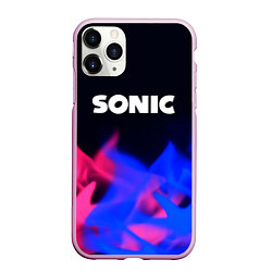 Чехол iPhone 11 Pro матовый Sonic neon flame