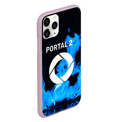 Чехол iPhone 11 Pro матовый Portal 2 blue flame, цвет: 3D-розовый — фото 2