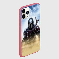 Чехол iPhone 11 Pro матовый Дин Джарин - Мандалорец, цвет: 3D-малиновый — фото 2