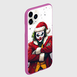 Чехол iPhone 11 Pro матовый Новогодний Джокер и серый снег, цвет: 3D-фиолетовый — фото 2