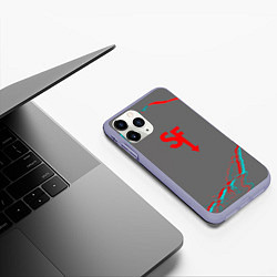 Чехол iPhone 11 Pro матовый Sally Face storm color, цвет: 3D-светло-сиреневый — фото 2