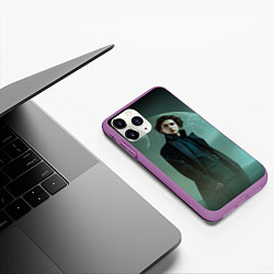 Чехол iPhone 11 Pro матовый Timothee Chalamet in the desert, цвет: 3D-фиолетовый — фото 2