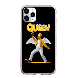 Чехол iPhone 11 Pro матовый Queen Гомер Симпсон, цвет: 3D-розовый