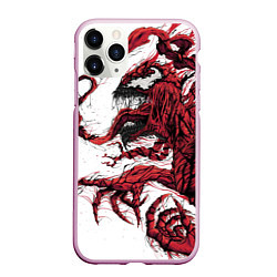 Чехол iPhone 11 Pro матовый Carnage - Symbiot, цвет: 3D-розовый