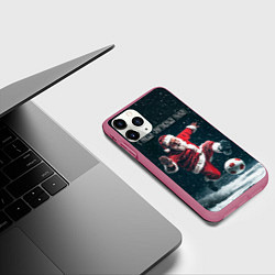 Чехол iPhone 11 Pro матовый С Новым спортивным годом, цвет: 3D-малиновый — фото 2
