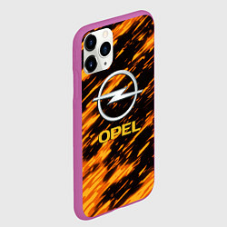 Чехол iPhone 11 Pro матовый Opel штрихи огненные, цвет: 3D-фиолетовый — фото 2