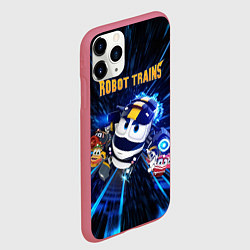 Чехол iPhone 11 Pro матовый Robot trains Kay, цвет: 3D-малиновый — фото 2