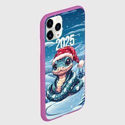 Чехол iPhone 11 Pro матовый Символ 2025 года - змея, цвет: 3D-фиолетовый — фото 2