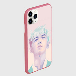 Чехол iPhone 11 Pro матовый Тхэян Bigbang, цвет: 3D-малиновый — фото 2