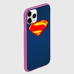 Чехол iPhone 11 Pro матовый Человек из стали - Супермен, цвет: 3D-фиолетовый — фото 2