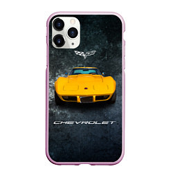 Чехол iPhone 11 Pro матовый Спортивный американский Chevrolet Corvette