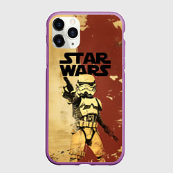 Чехол iPhone 11 Pro матовый Звездные войны - клон, цвет: 3D-фиолетовый