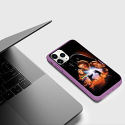 Чехол iPhone 11 Pro матовый Звездные войны - Месть ситхов, цвет: 3D-фиолетовый — фото 2