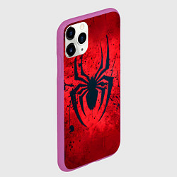 Чехол iPhone 11 Pro матовый Душа героя: Человек-паук, цвет: 3D-фиолетовый — фото 2