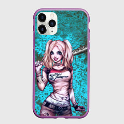 Чехол iPhone 11 Pro матовый Harley Quinn, цвет: 3D-фиолетовый