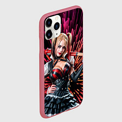 Чехол iPhone 11 Pro матовый Harley Quinn, цвет: 3D-малиновый — фото 2