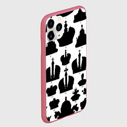 Чехол iPhone 11 Pro матовый Символы власти, цвет: 3D-малиновый — фото 2
