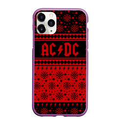 Чехол iPhone 11 Pro матовый ACDC christmas sweater