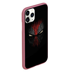 Чехол iPhone 11 Pro матовый Darkness Deadpool, цвет: 3D-малиновый — фото 2