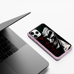 Чехол iPhone 11 Pro матовый Joker in the dark, цвет: 3D-розовый — фото 2