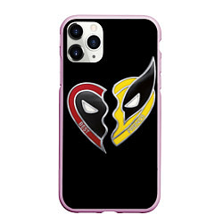 Чехол iPhone 11 Pro матовый Deadpool and Wolverine best friends