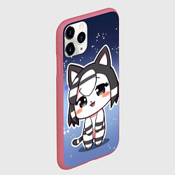 Чехол iPhone 11 Pro матовый Куроми в звездах, цвет: 3D-малиновый — фото 2