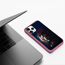 Чехол iPhone 11 Pro матовый The Lion King - Scar, цвет: 3D-малиновый — фото 2