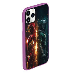 Чехол iPhone 11 Pro матовый Железный Человек - Доктор Дум, цвет: 3D-фиолетовый — фото 2