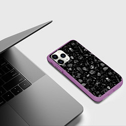 Чехол iPhone 11 Pro матовый Звездные войны паттерн, цвет: 3D-фиолетовый — фото 2