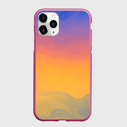 Чехол iPhone 11 Pro матовый Яркий градиент, цвет: 3D-малиновый