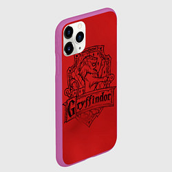 Чехол iPhone 11 Pro матовый Гриффиндор Хогвартс, цвет: 3D-фиолетовый — фото 2