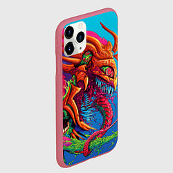 Чехол iPhone 11 Pro матовый Скоростной зверь монстр, цвет: 3D-малиновый — фото 2