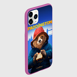 Чехол iPhone 11 Pro матовый Приключения Паддингтона, цвет: 3D-фиолетовый — фото 2