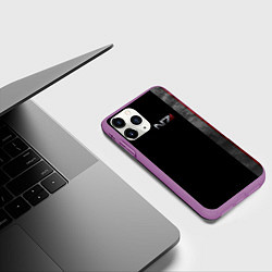 Чехол iPhone 11 Pro матовый Shepard N7, цвет: 3D-фиолетовый — фото 2