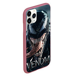 Чехол iPhone 11 Pro матовый Venom head with tongue, цвет: 3D-малиновый — фото 2