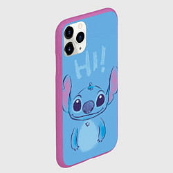 Чехол iPhone 11 Pro матовый Stitch says hi, цвет: 3D-фиолетовый — фото 2