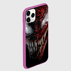 Чехол iPhone 11 Pro матовый Веном и Карнаж, цвет: 3D-фиолетовый — фото 2