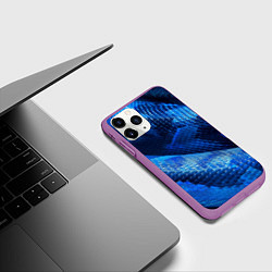 Чехол iPhone 11 Pro матовый Змеиный стиль, цвет: 3D-фиолетовый — фото 2