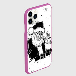 Чехол iPhone 11 Pro матовый Дед мороз добрый, цвет: 3D-фиолетовый — фото 2