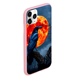 Чехол iPhone 11 Pro матовый Ворон на закате, цвет: 3D-баблгам — фото 2