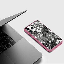Чехол iPhone 11 Pro матовый Блистание, цвет: 3D-малиновый — фото 2