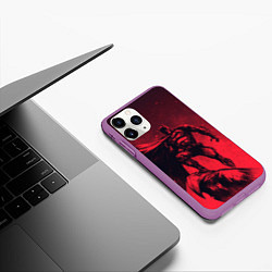 Чехол iPhone 11 Pro матовый Batman - art, цвет: 3D-фиолетовый — фото 2