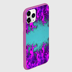 Чехол iPhone 11 Pro матовый Фиолетовое пламя, цвет: 3D-фиолетовый — фото 2